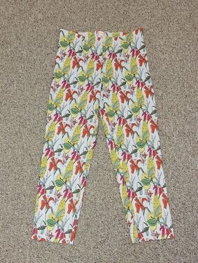 Persifor High Rise Crop Floral Pants, Women's 8. Summer Colorful Coastal Grandma